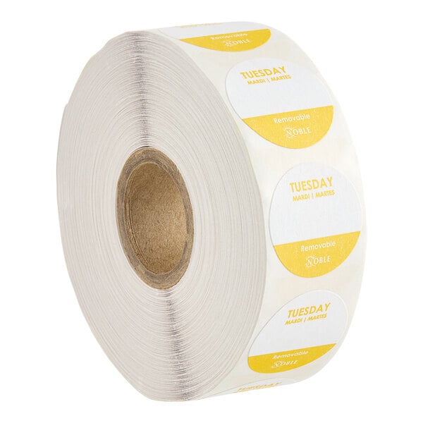 Tuesday 1" Removable Day of the Week Label - 1,000/Roll