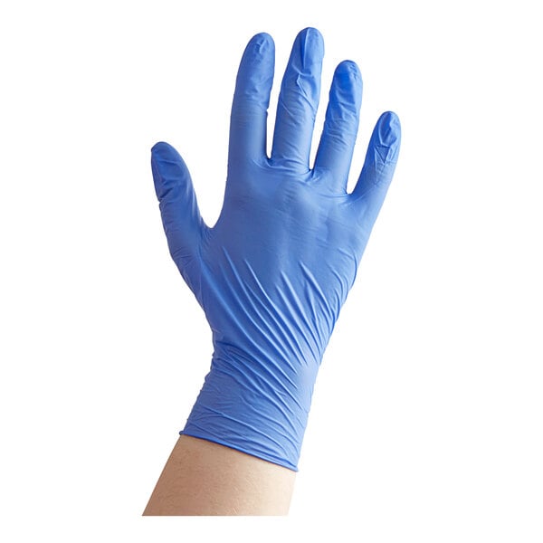 4 Mil Blue Biodegradable Powder-Free Nitrile Gloves - 100/Box