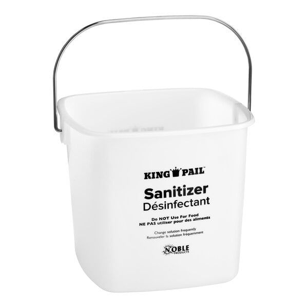 King-Pail 3 Qt. White Sanitizing Pail
