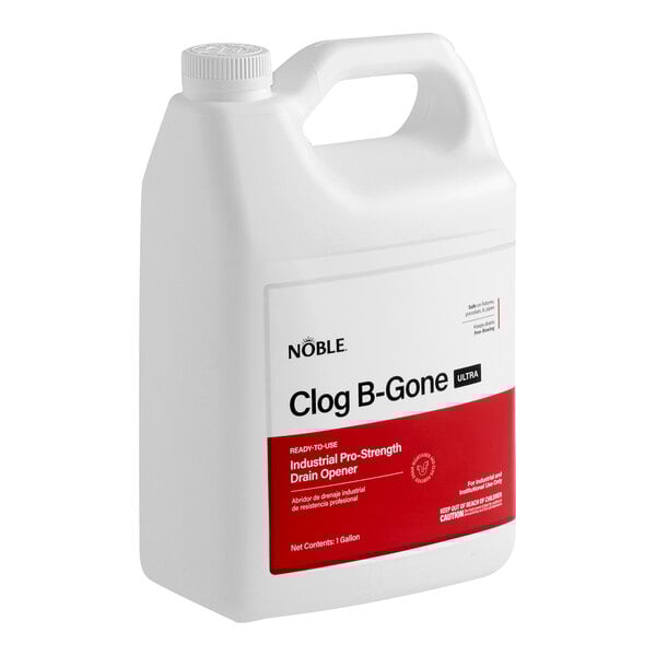 Clog-B-Gone Ultra 1 Gallon Ready-to-Use Industrial Pro-Strength Drain Opener - 4/Case