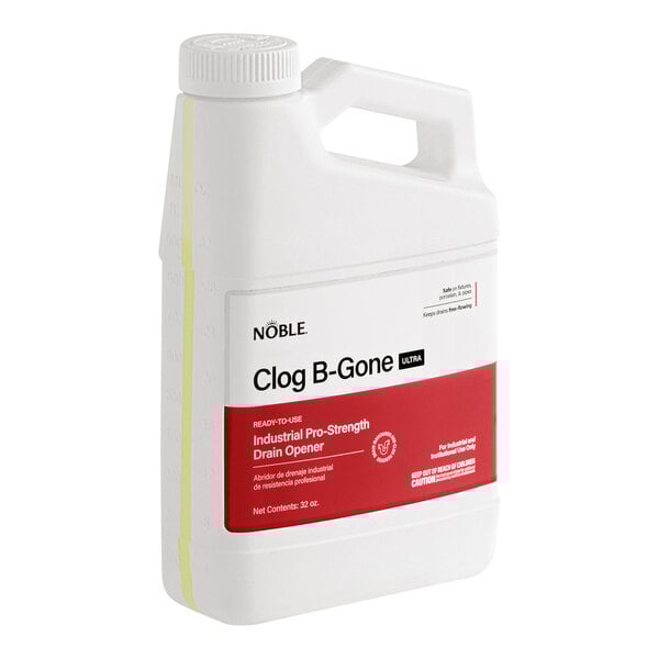 Clog-B-Gone Ultra 32 oz. Ready-to-Use Industrial Pro-Strength Drain Opener - 12/Case