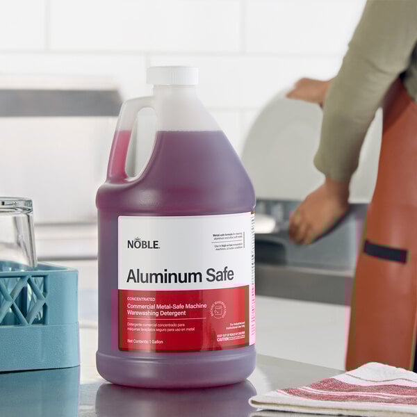 1 Gallon / 128 oz. Metal Safe Concentrated Dishwashing Liquid - 4/Case