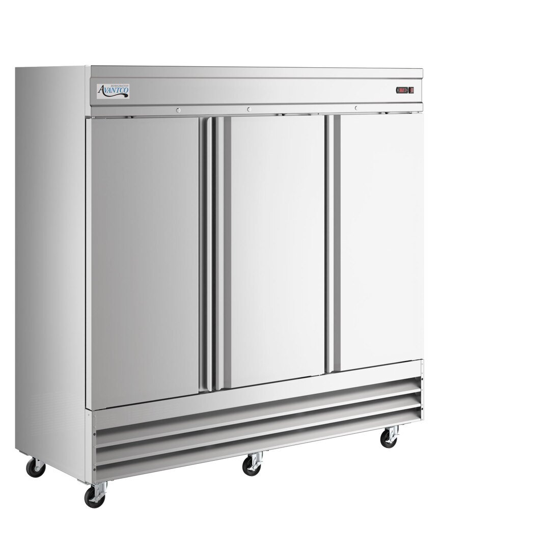 Three Door Commercial Stainless Steel Refrigerator, 81
