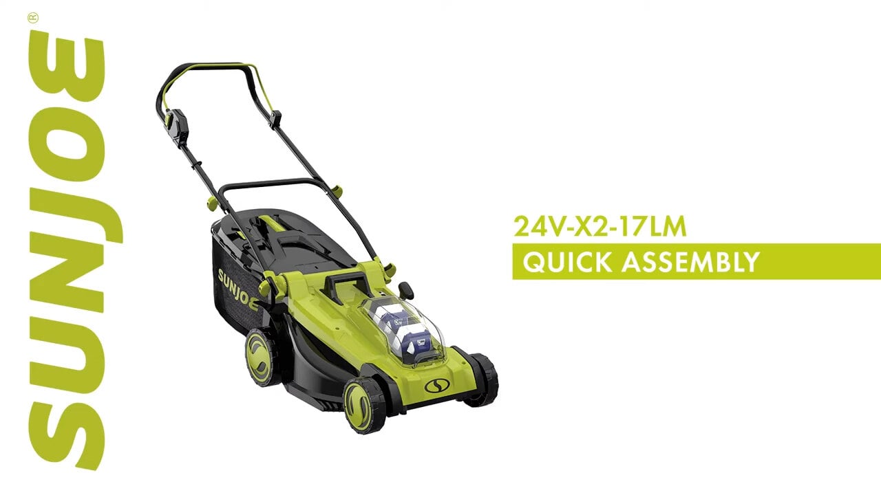 Sun Joe 24V-X2-17LM 17 48V iON+ Cordless Lawn Mower Kit