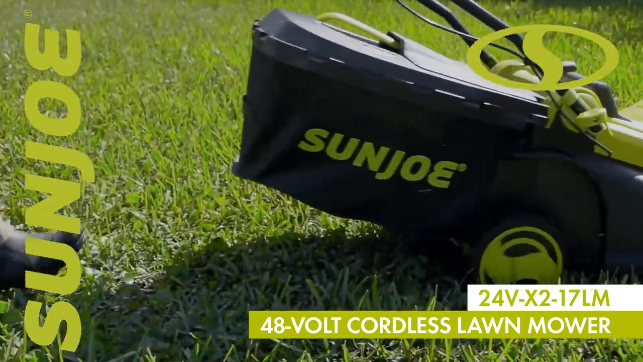 24V-X2-17LM - Sun Joe Cordless 24V iON+ Lawn Mower - Live Demo Video