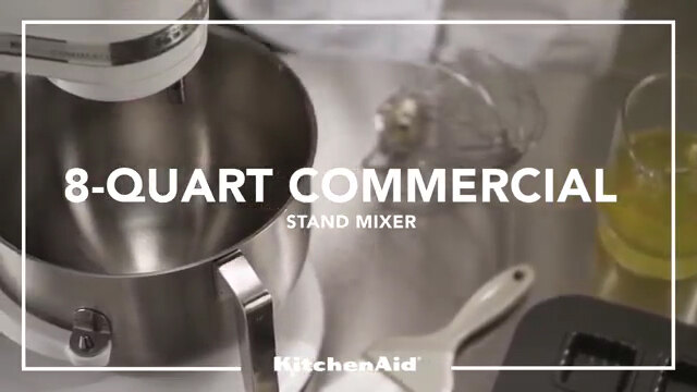 KitchenAid KSMC895CU Contour Silver 8 Qt. Bowl Lift Countertop Mixer with  Guard & Standard Accessories - 120V, 1 3/10 hp