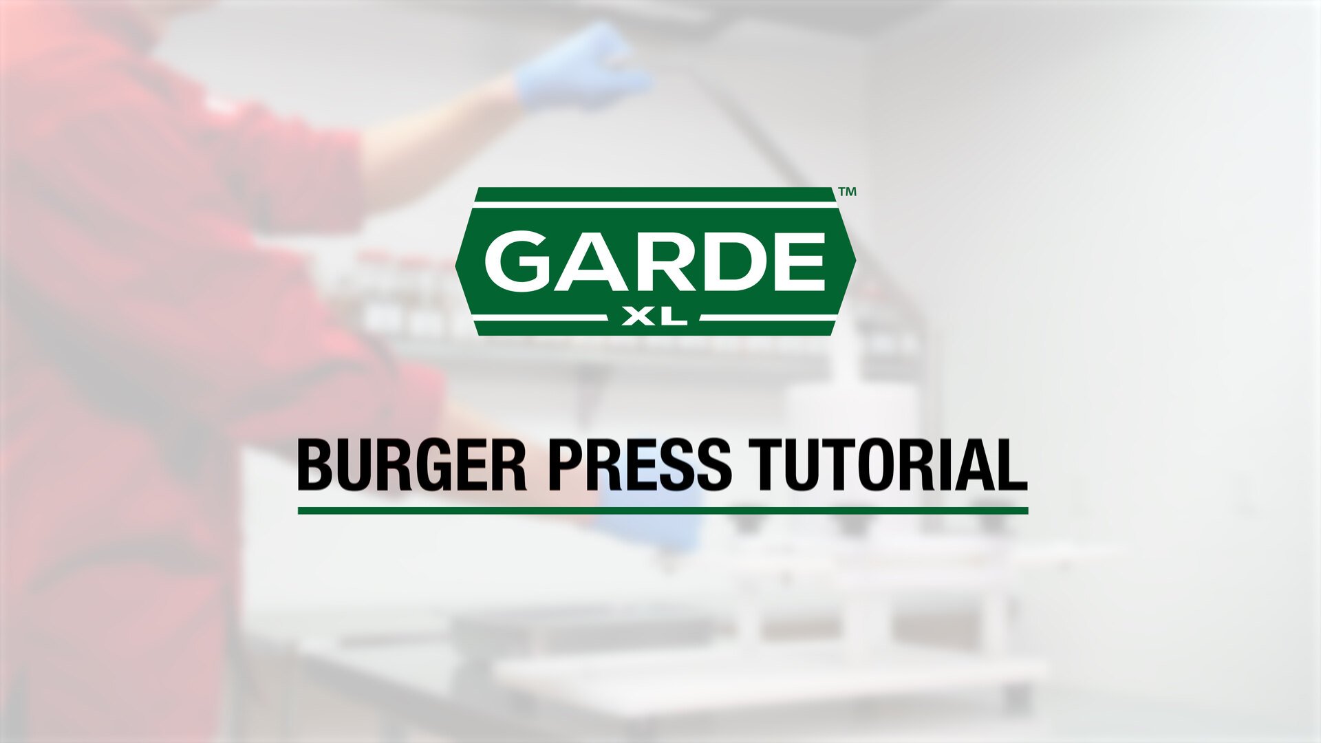 Garde XL Burger Press Tutorial