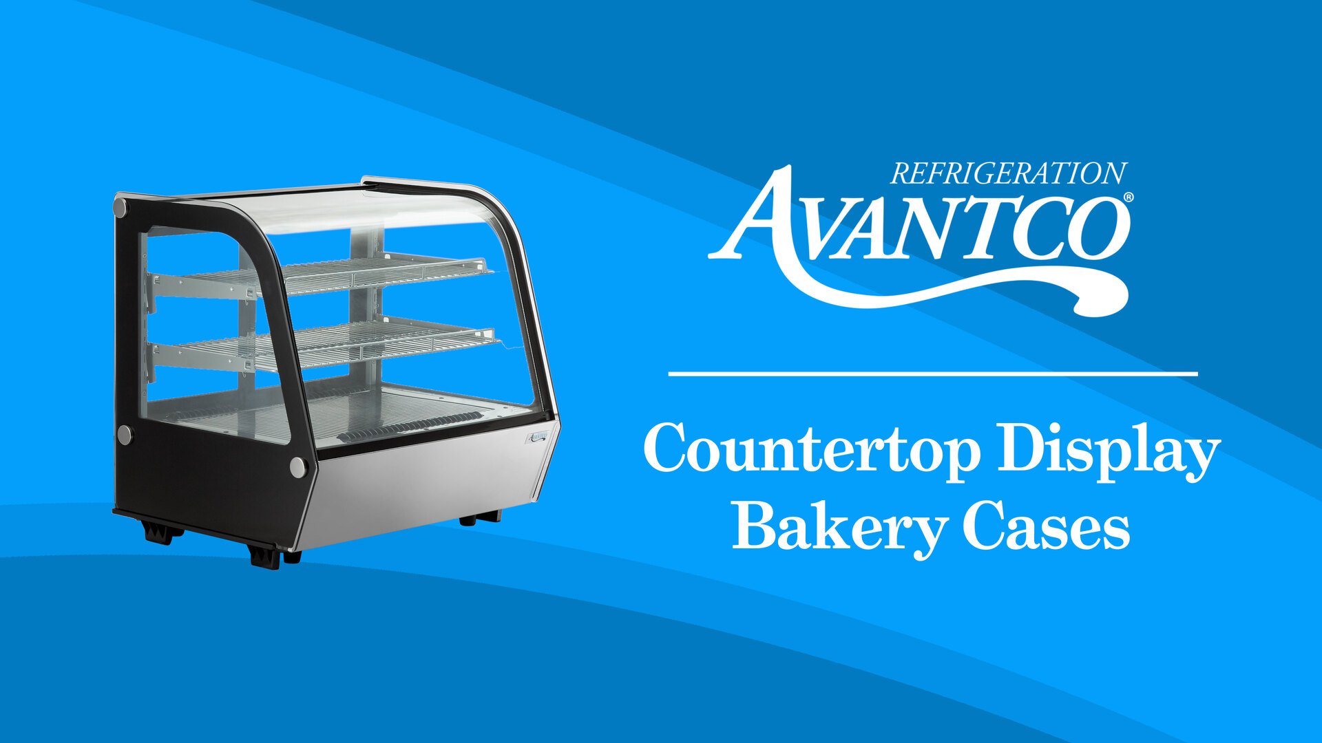 Avantco BCDI-48 48 Black Curved Refrigerated Drop-In Countertop Bakery  Display Case