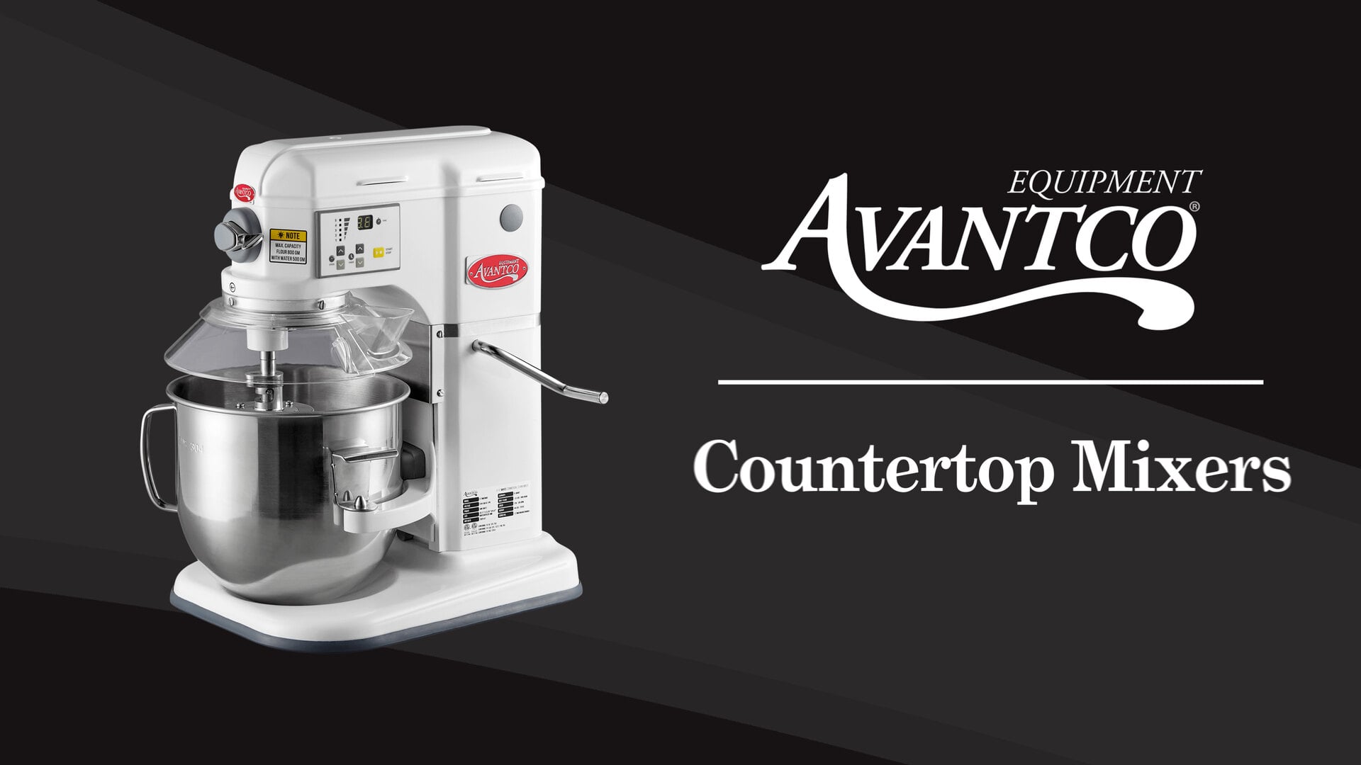 Avantco MIX8BK Black 8 Qt. Bowl Lift Countertop Mixer with
