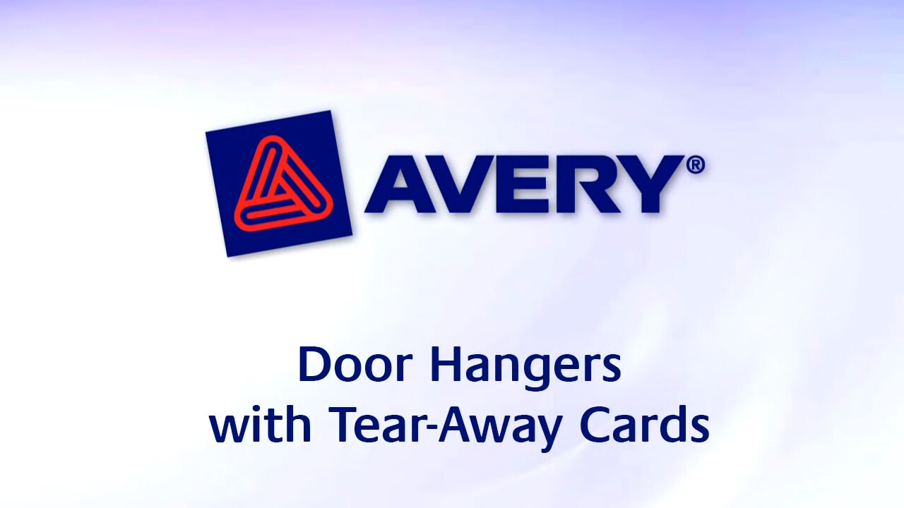 White Avery Door Hanger With Tear-away Cards AVE16150 