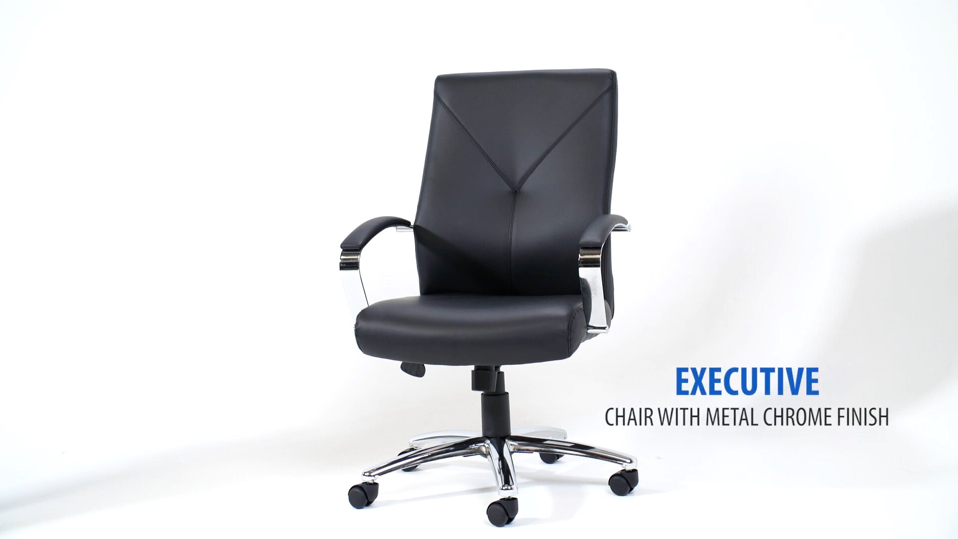 Boss executive chair with deals metal chrome finish