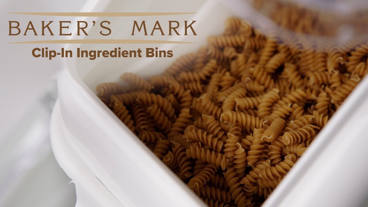 Baker's Mark 12.6 Gallon / 200 Cup Clip-In Shelf Ingredient Bin with Flip  Lid, Label Sheet, and Scoop