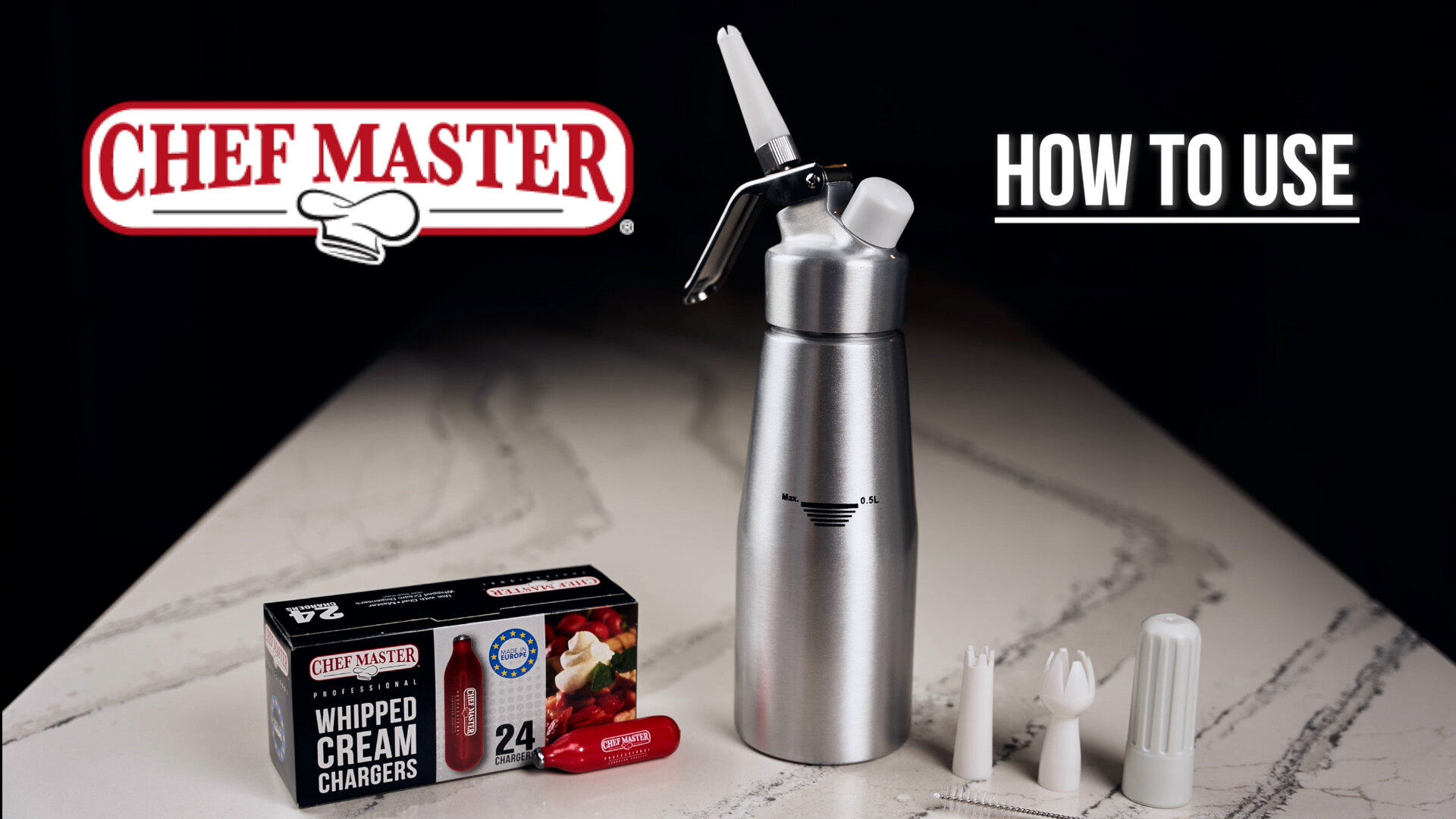 Chef Master 1 Liter Whipped Cream Dispenser