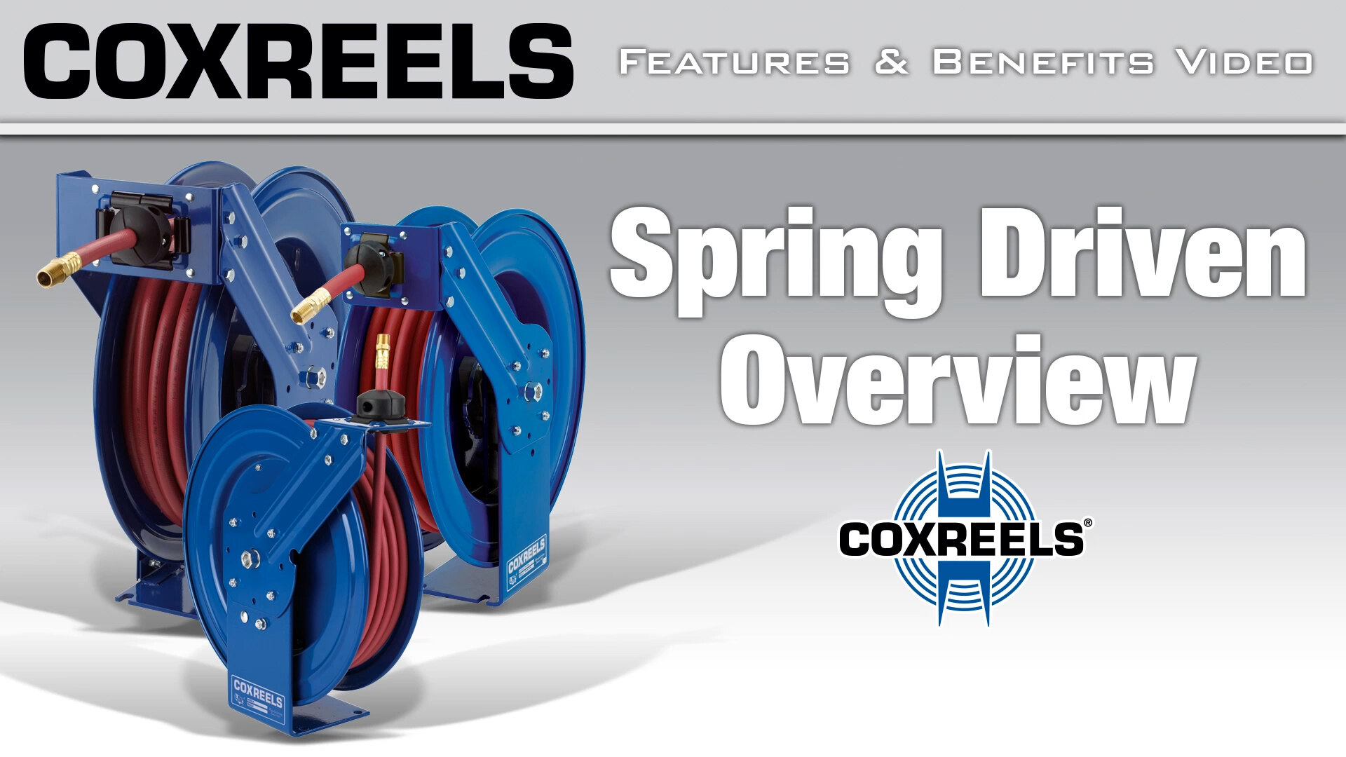 Coxreels SH-N-360 Low Pressure Spring Rewind Hose Reel, SH Series