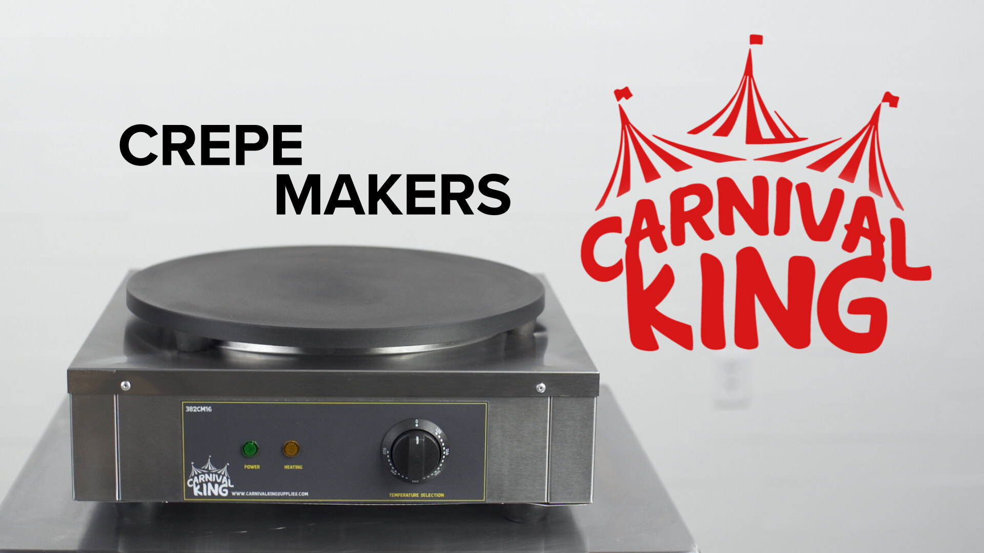 Carnival King TCMPT16A 16 Round Portable Non-Stick Crepe Maker - 120V