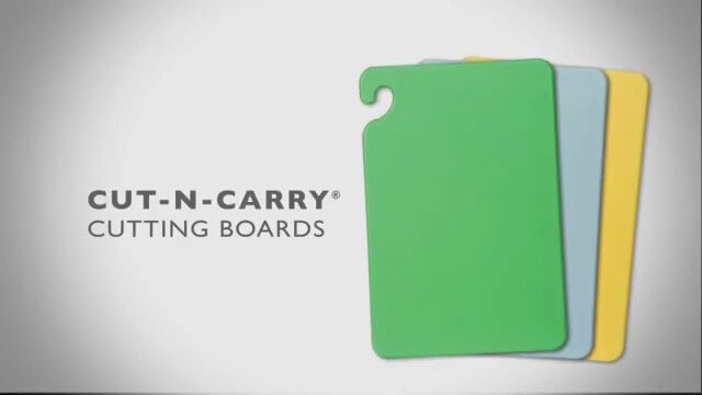 San Jamar 6007815 Cut-N-Carry® 24 x 18 x 1/2 Green Cutting Board with  Hook