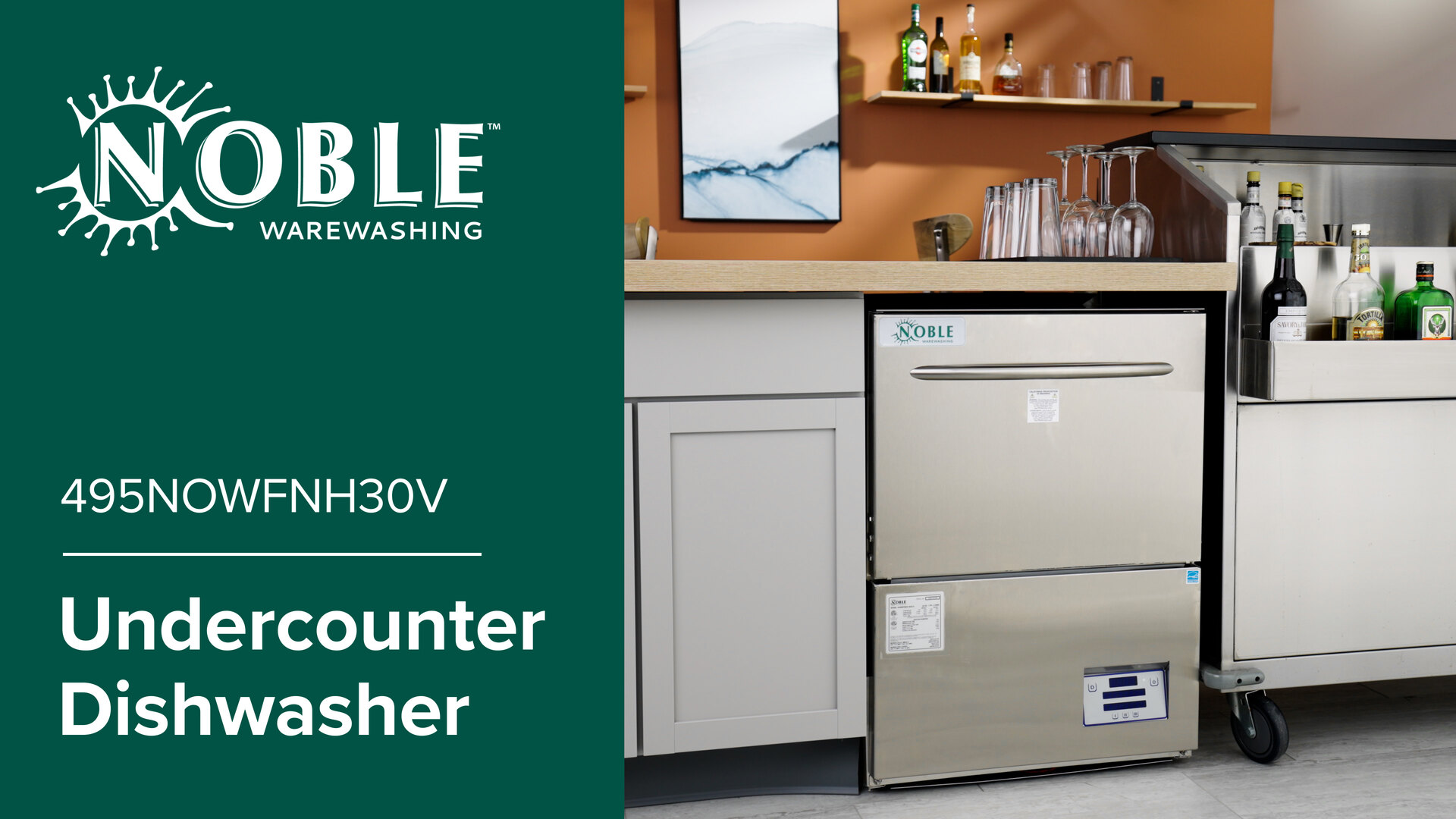 UH30-E High Temperature Energy Efficient Undercounter Dishwasher
