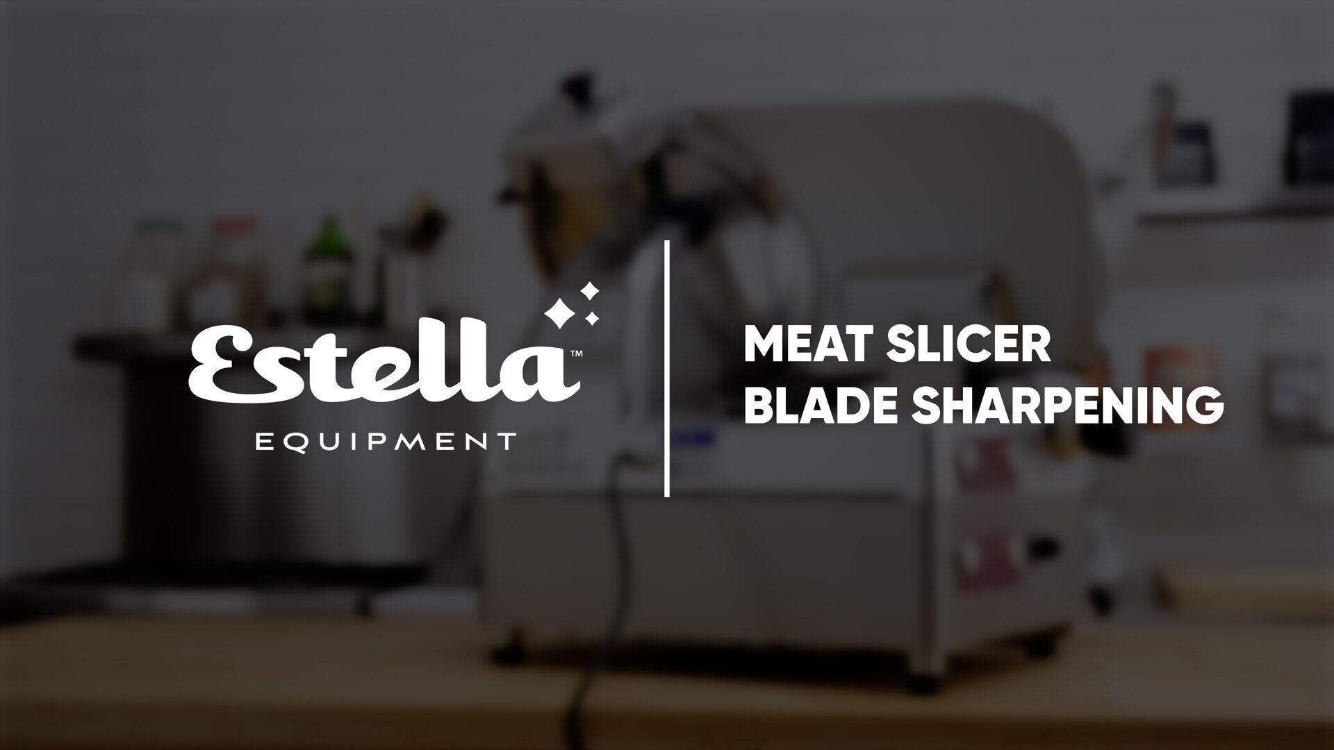 Estella Meat Slicer: Blade Sharpening Intructions