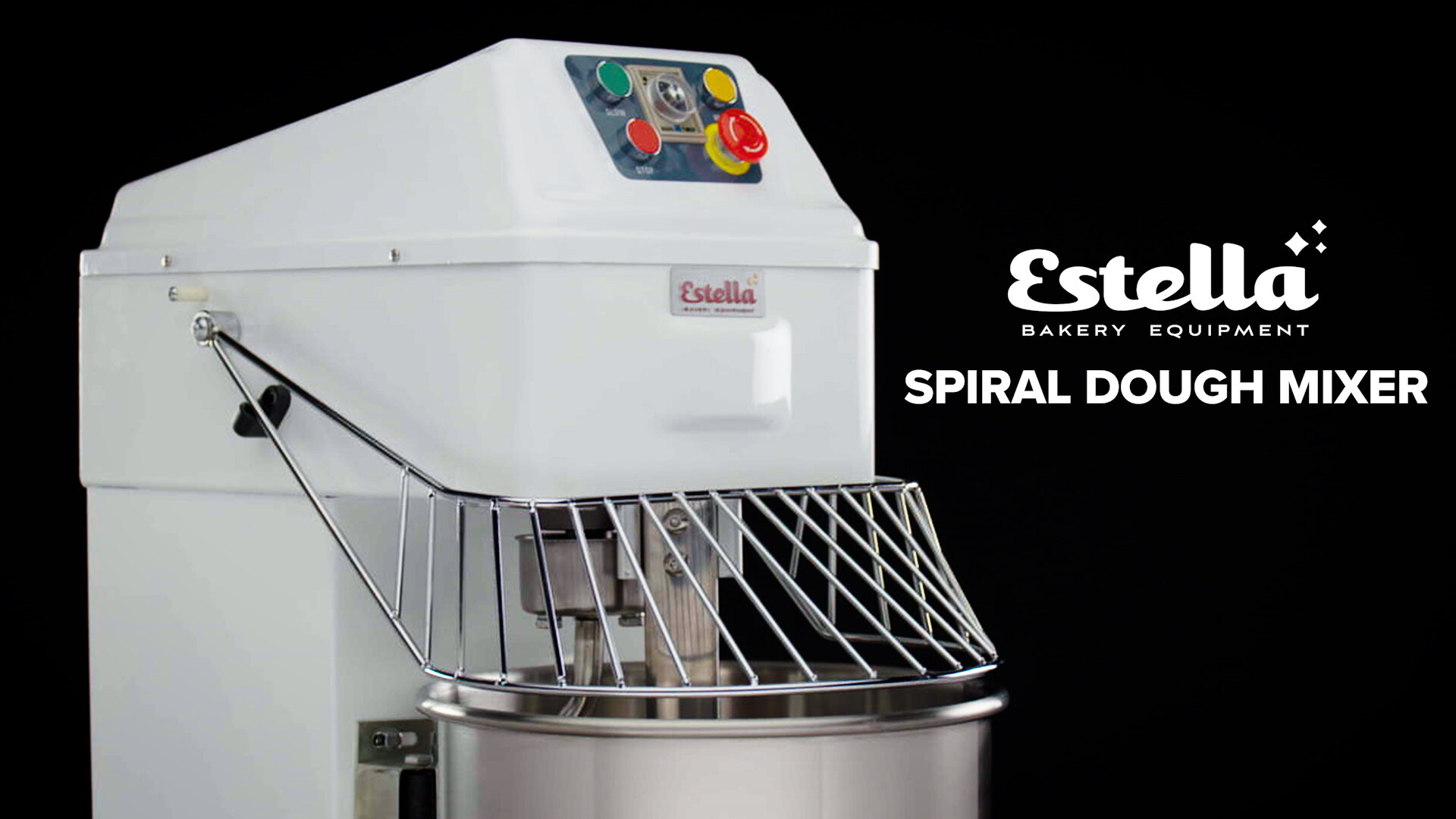 Estella SM130 130 qt. / 195 lb. Two-Speed Spiral Dough Mixer - 220V, 3  Phase, 7 1/2 HP
