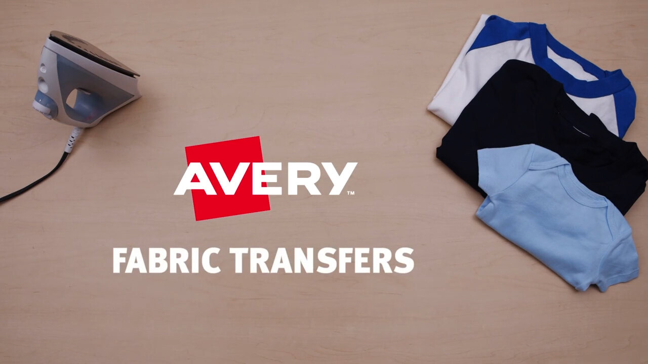 Avery Printable T-Shirt Transfers, For Use on Dark Fabrics, Inkjet  Printers, 5 Paper Transfers (3279)