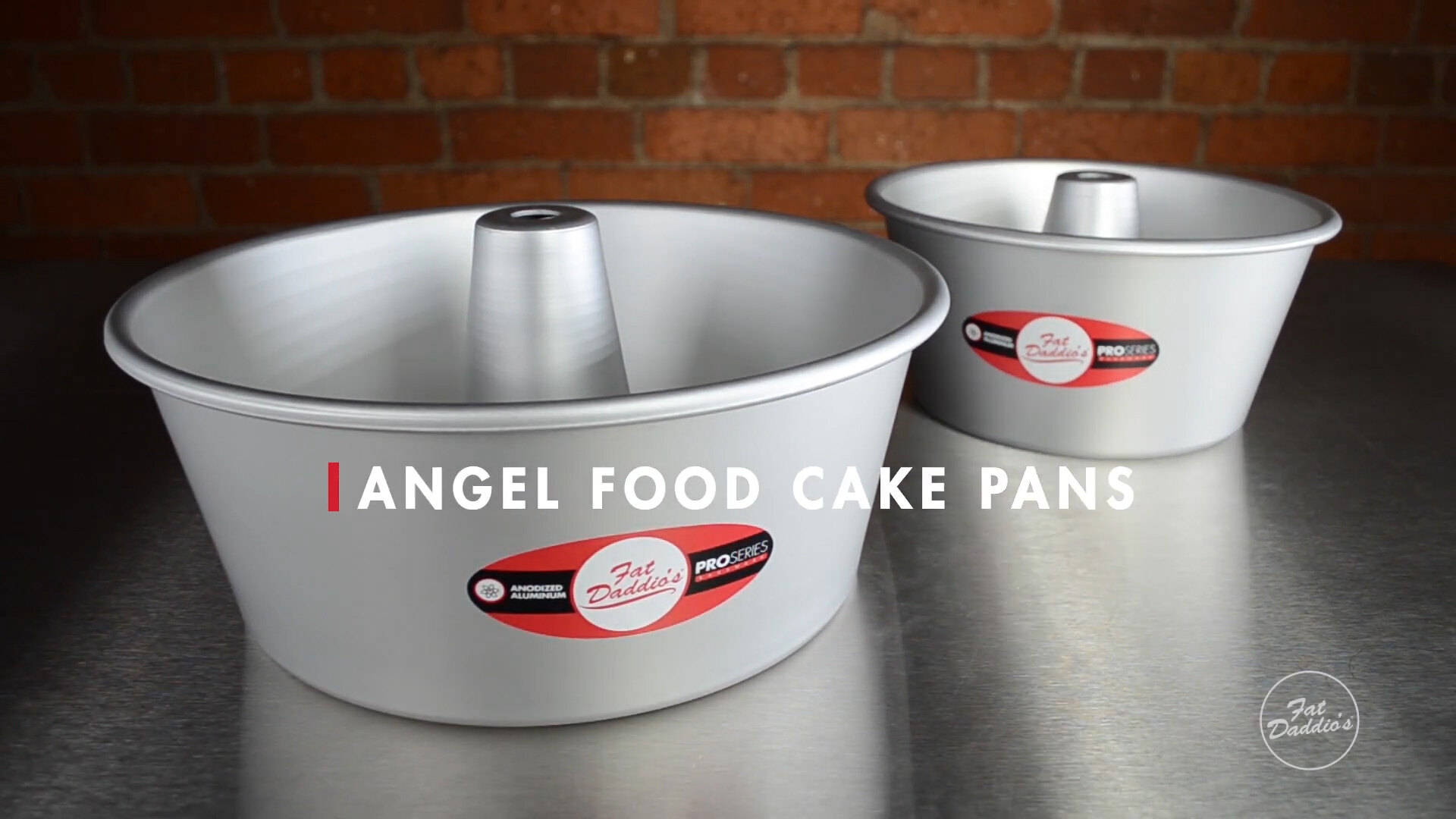 ANGEL FOOD CAKE PANS - SOLID BOTTOM 8 & 10-FD