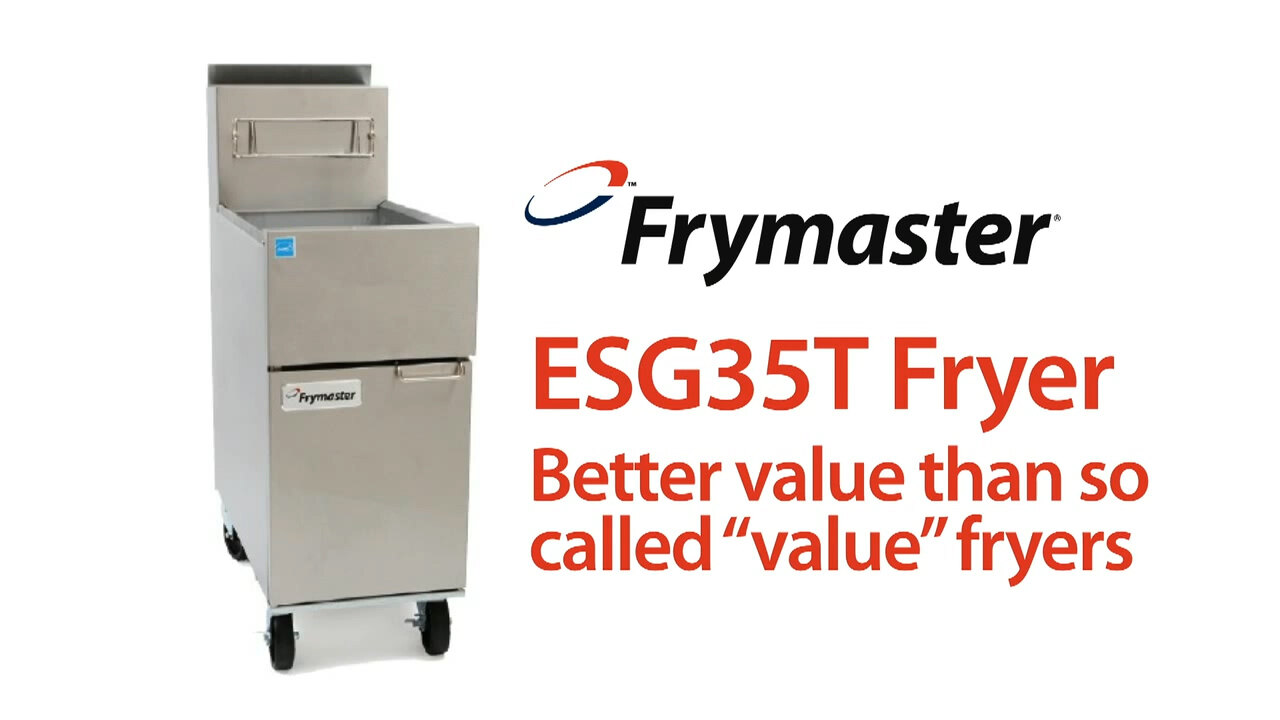 Frymaster ESG35T Freidora de piso de alta eficiencia de gas natural de 35  libras