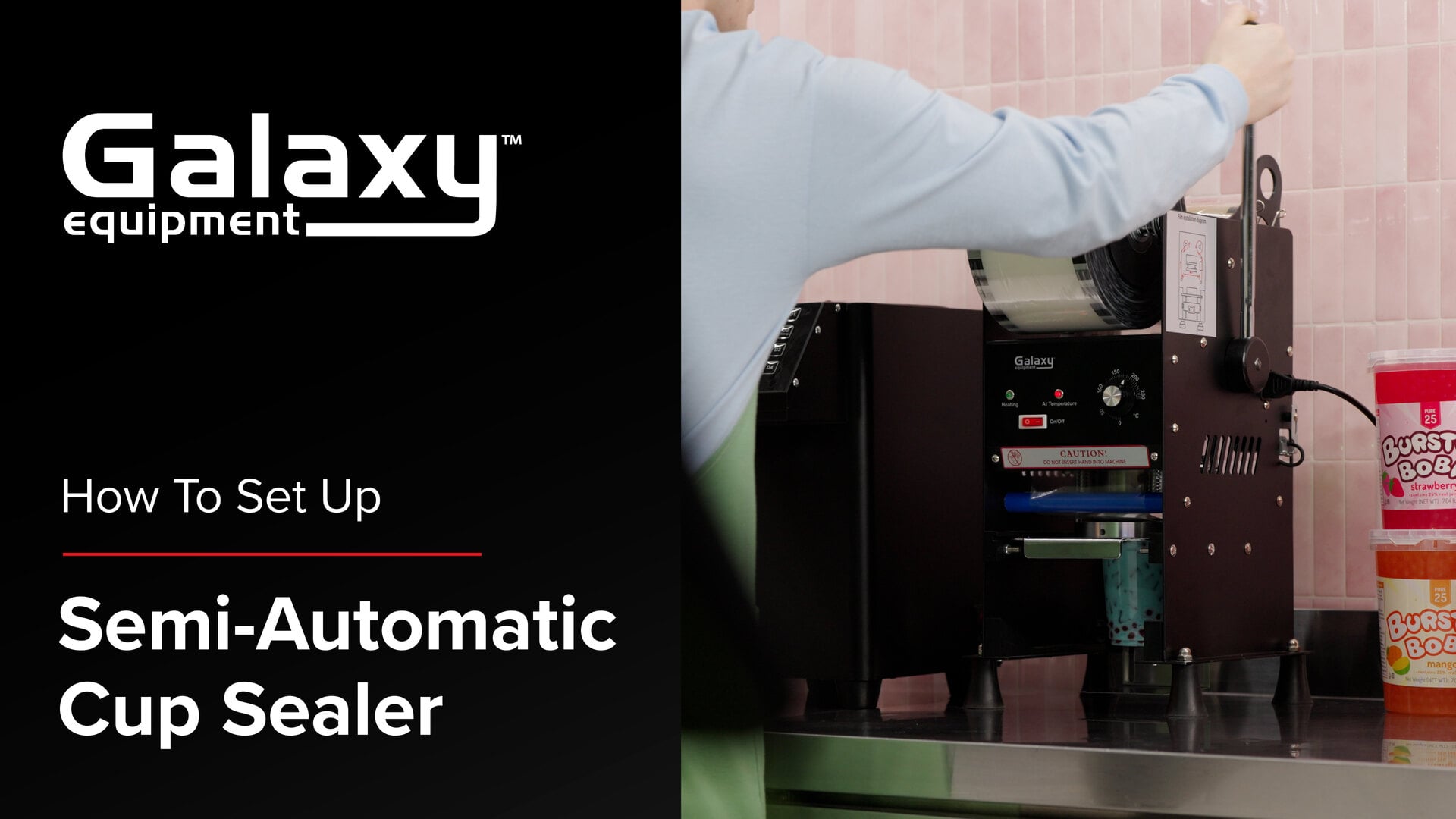 Galaxy 90-95 mm PP/PET Semi-Automatic Cup Sealing Machine