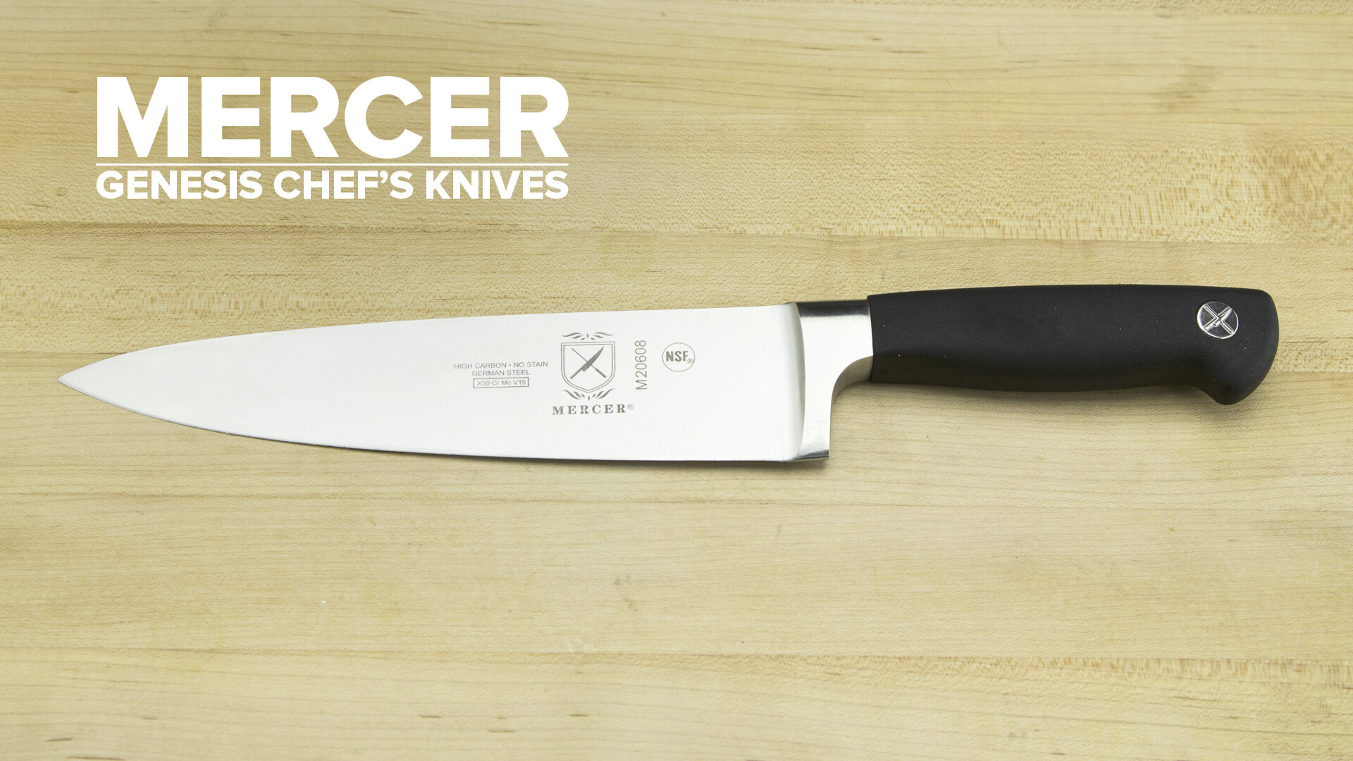 Mercer Culinary M20608 Genesis® 8 Forged Chef Knife with Full Tang Blade