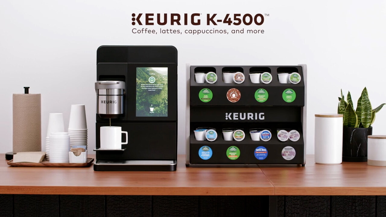 Keurig K-4500 Plumbed Single Serve Pod Cafe System with 2 Powder Hoppers -  120V