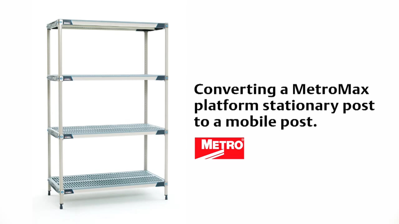 MetroMax i PR48VX4 Mobile Drying Rack with Two Tray Racks and Two