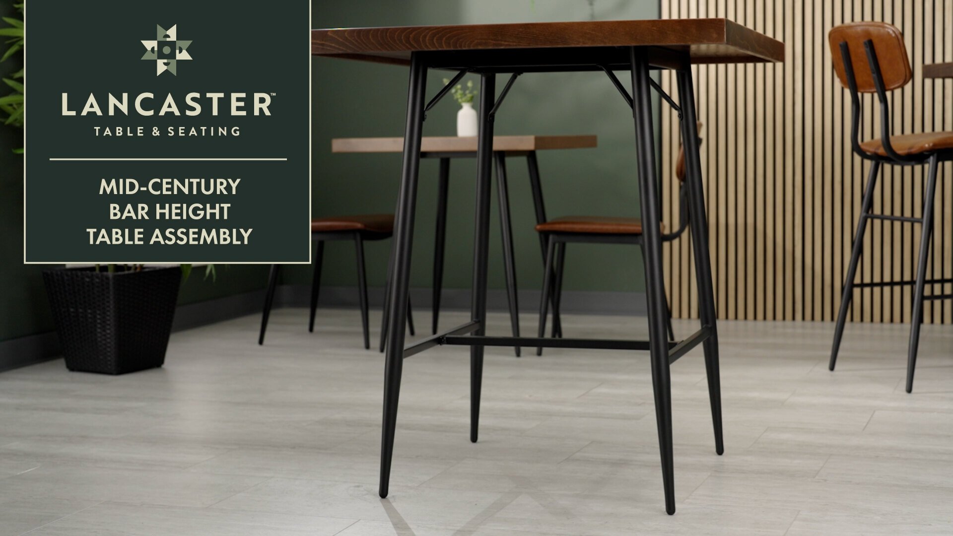 LT&S Mid-Century Bar Height Table Assembly Instructions   
