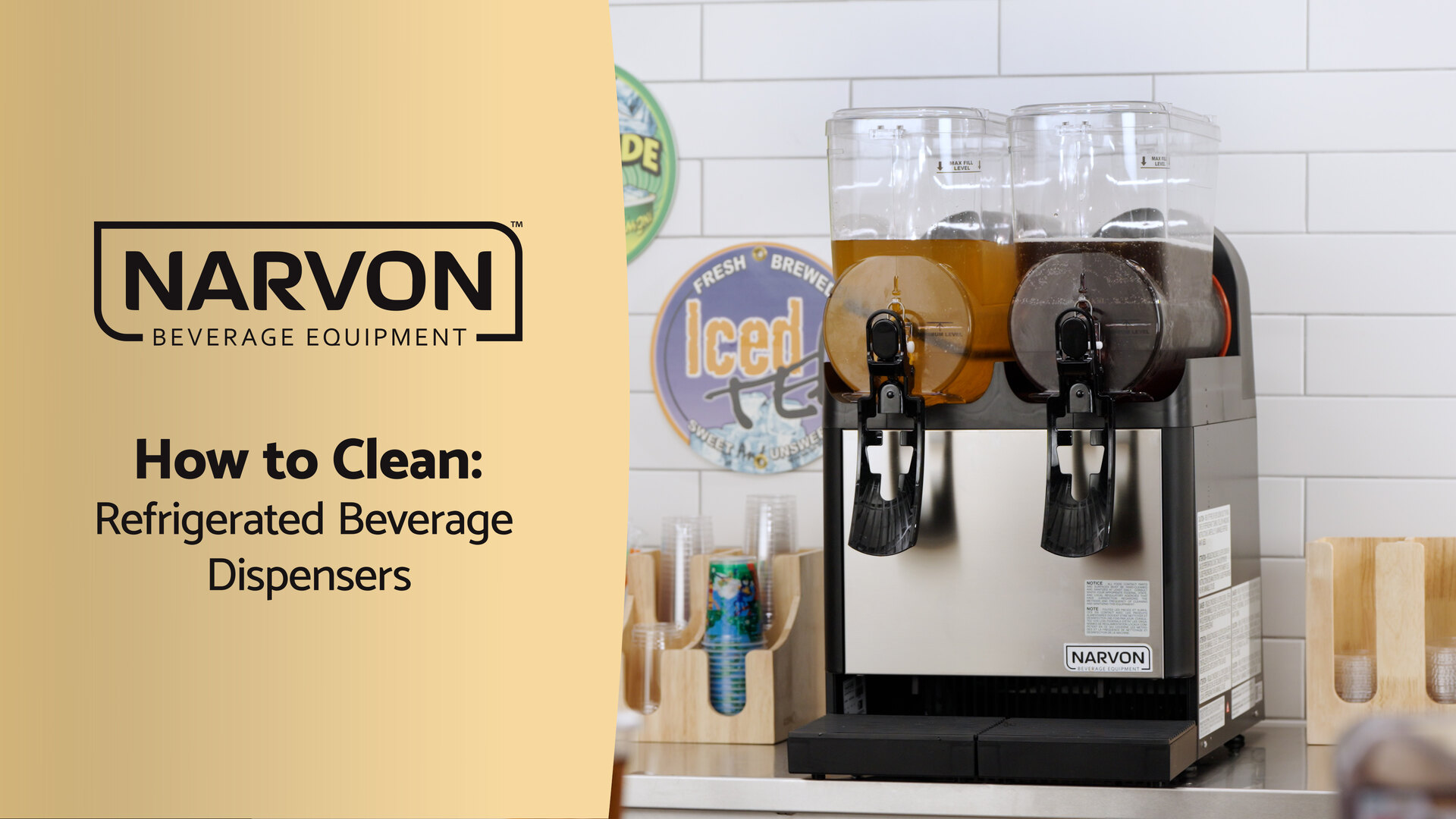 Narvon Triple 3 Gallon Bowl Refrigerated Beverage Dispenser - 115V