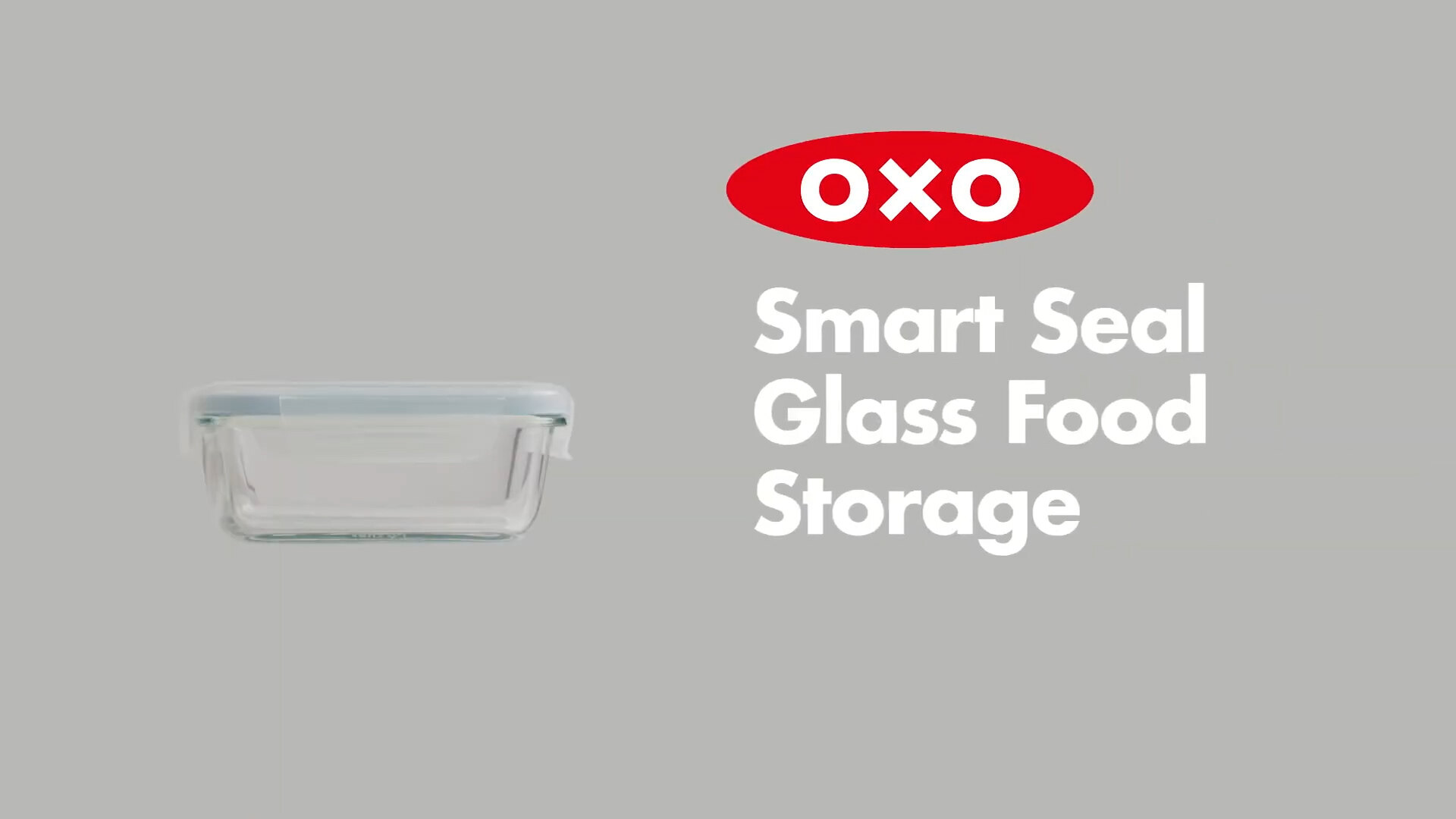 OXO Good Grips 8-Piece Smart Seal Rectangular Glass Food Storage