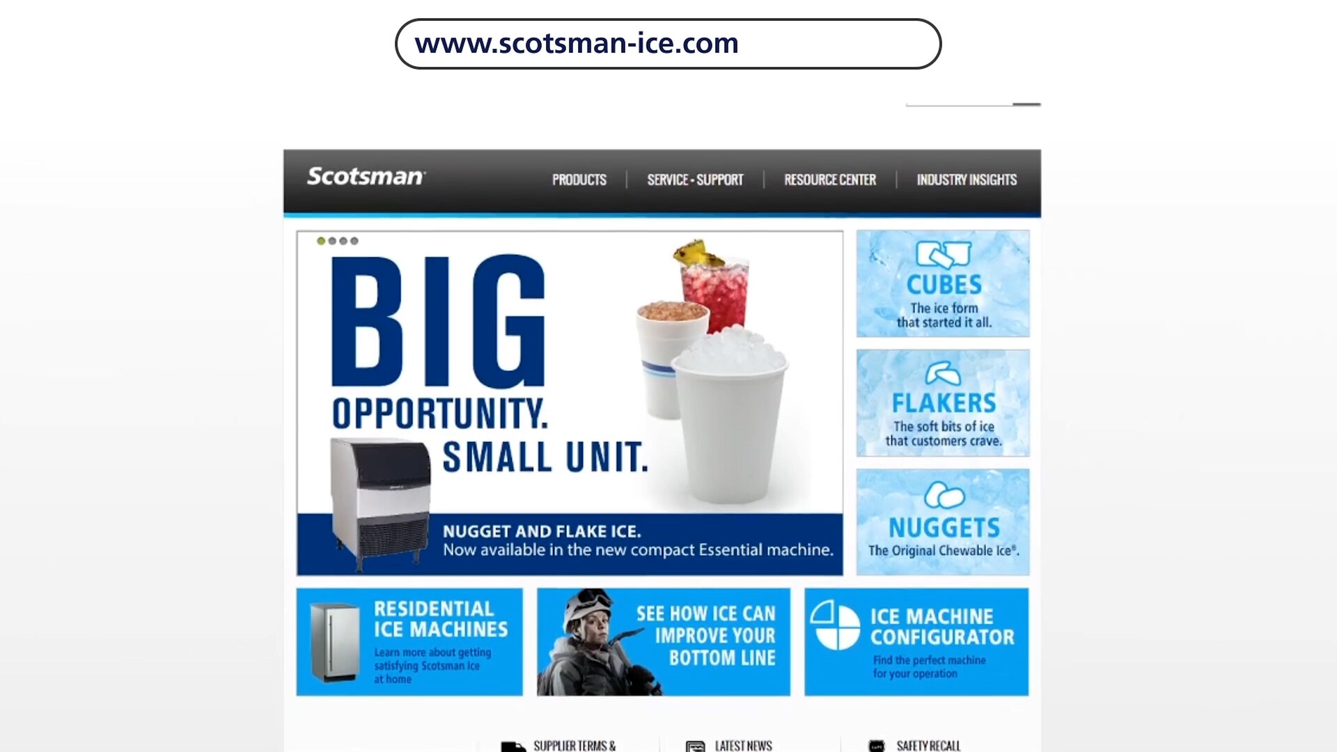 Scotsman 20 Wide Undercounter Ice Machine, Nugget Ice (167 lbs