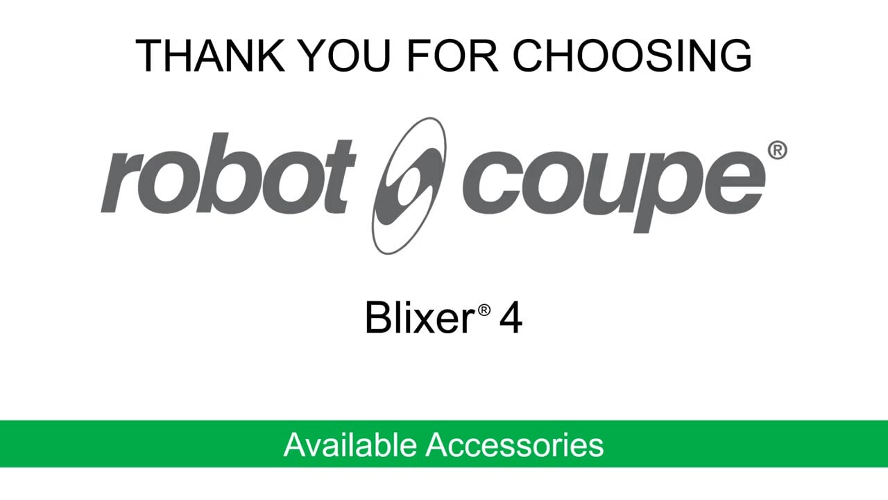 Robot-Coupe Blixer 4 Food Processor: Accessories