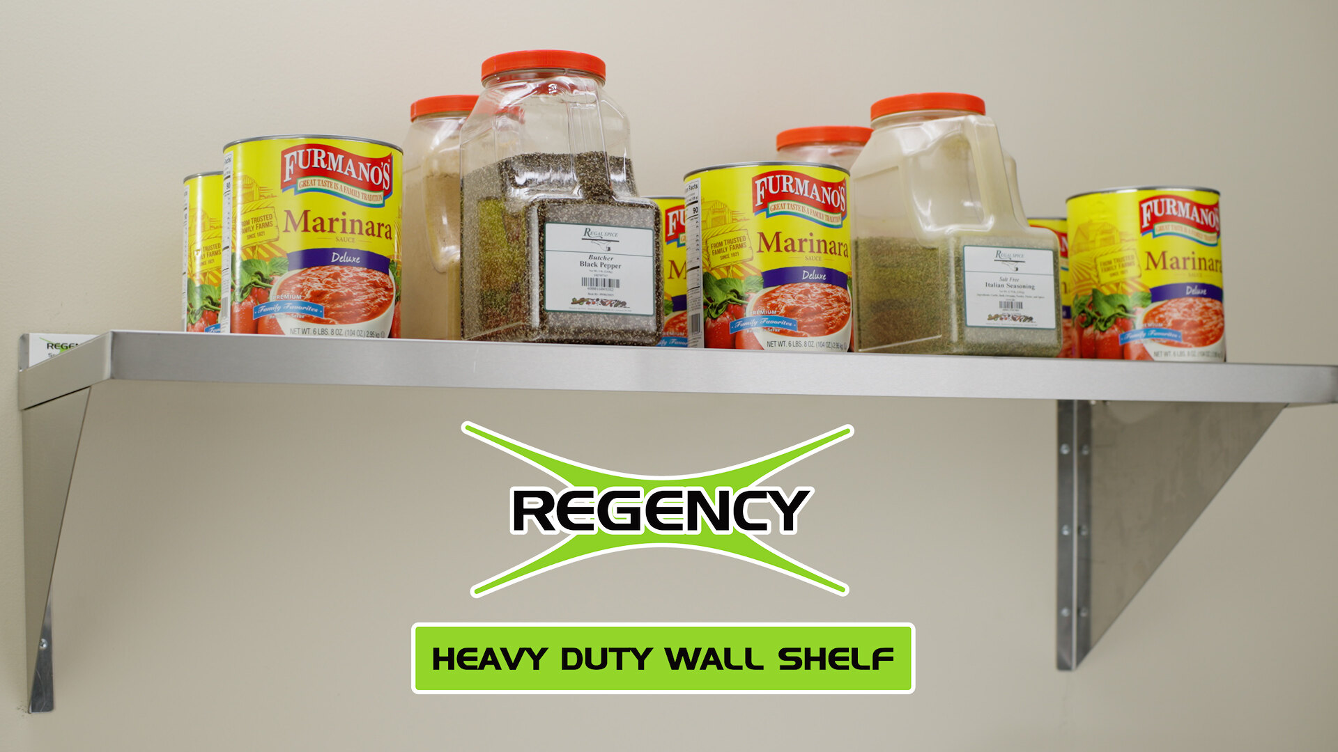Regency 16 Gauge Stainless Steel 12 x 24 Heavy Duty Solid Wall Shelf