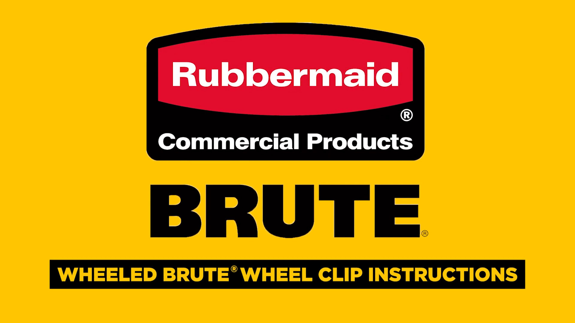 Rubbermaid Commercial Products Wheeled BRUTE Wheel Clip Instructions Video