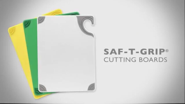 San Jamar CBM1622 Saf-T-Grip Board-Mate 22 x 16 White Cutting Board Mat