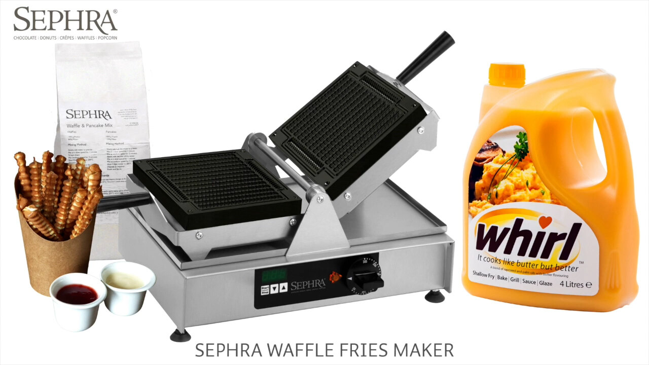 Sephra Commercial Waffle Fries Maker Video