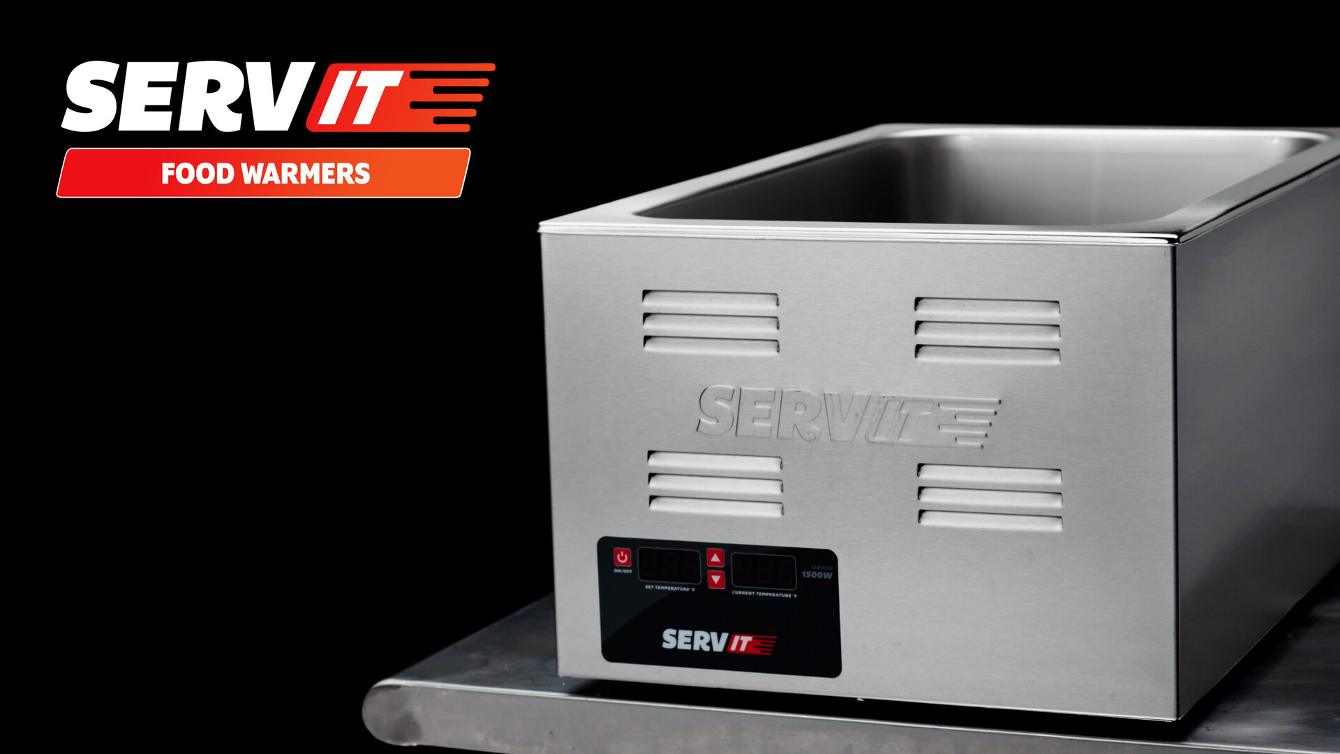 ServIt FW150L 12 x 27 4/3 Size Electric Countertop Food Warmer with  Digital Controls - 120V, 1500W
