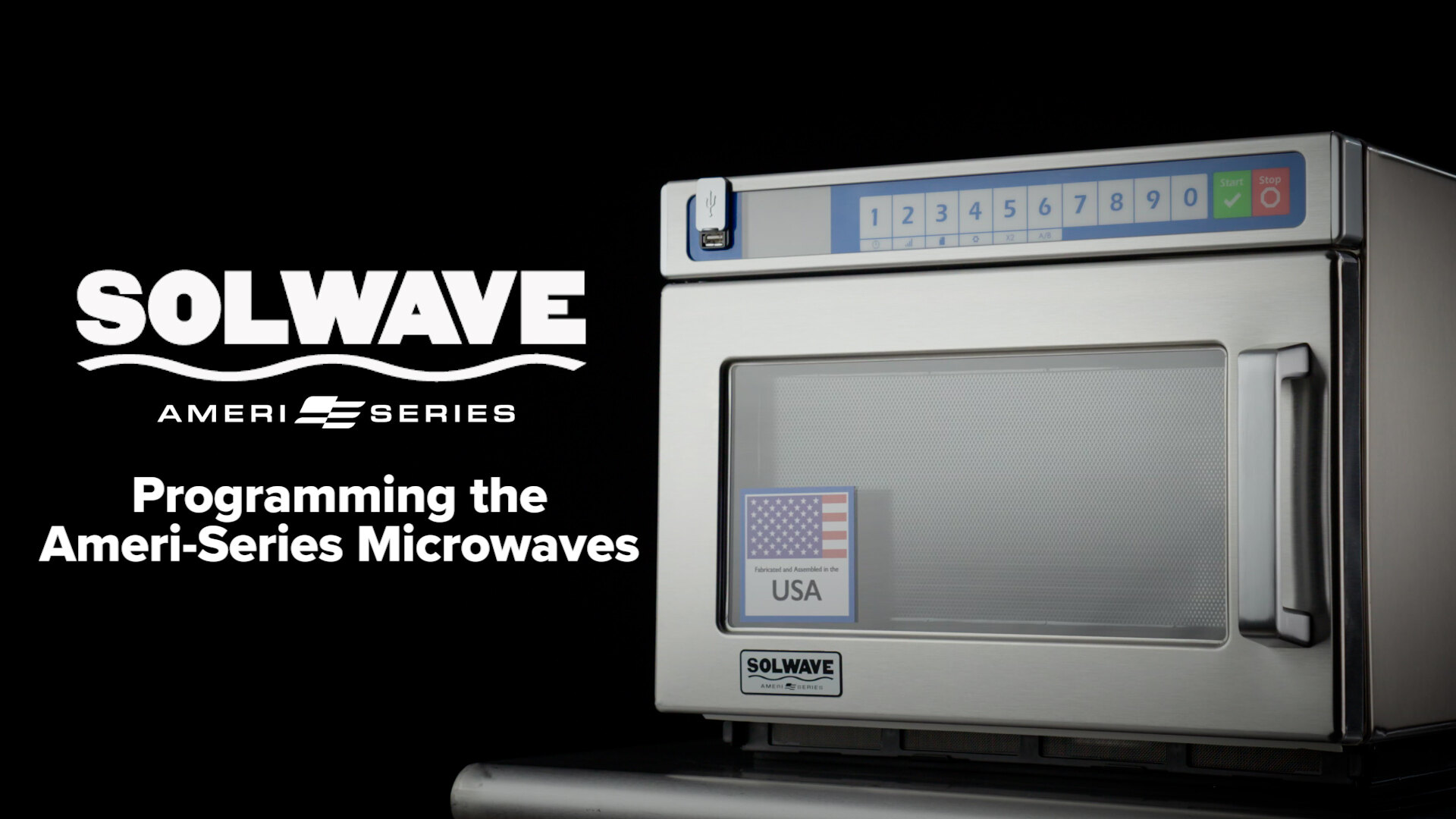 Solwave Ameri-Series Medium-Duty Stainless Steel Commercial Microwave with  Push Button Controls - 208/240V, 1,800W