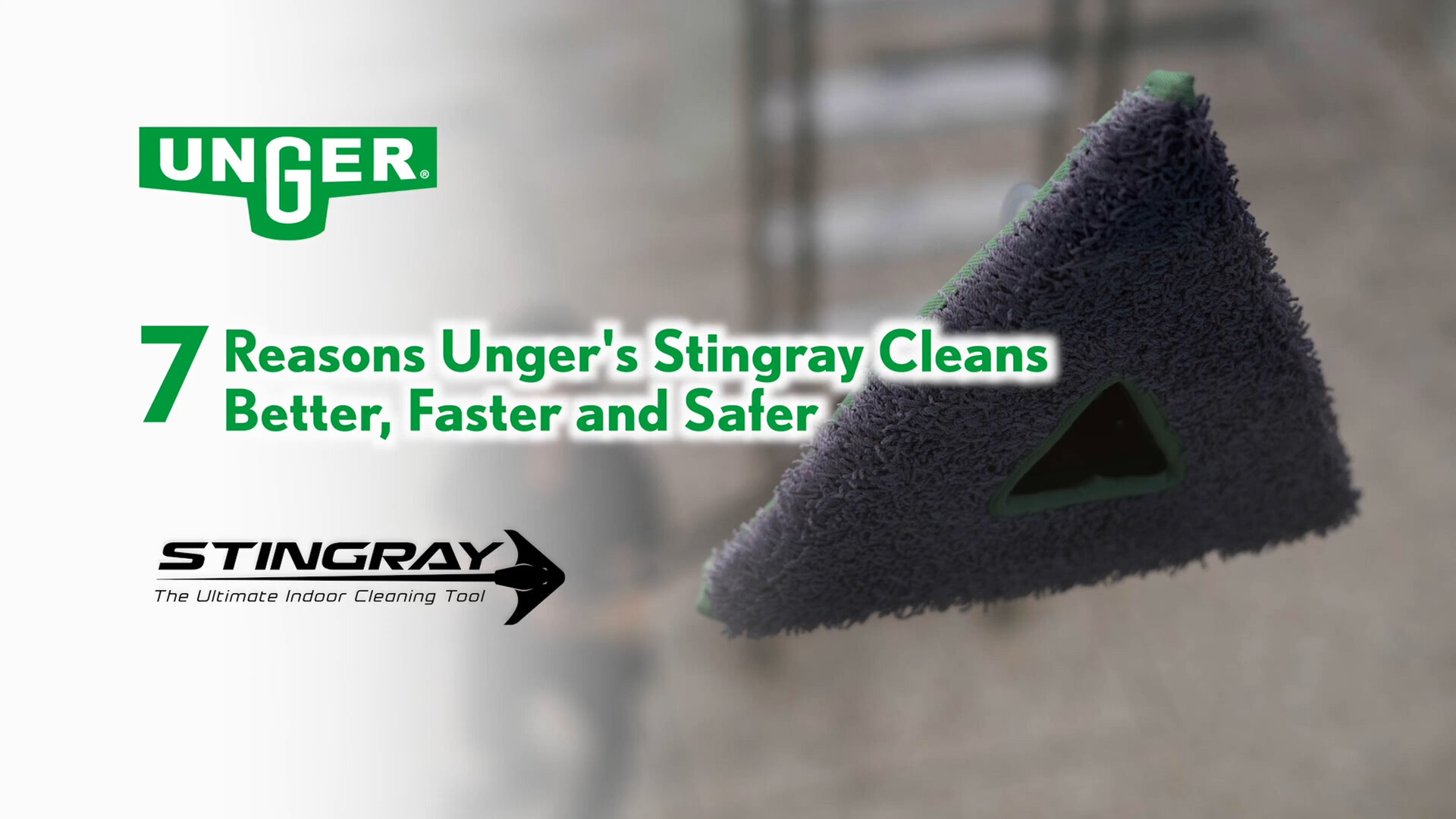 Unger Stingray Refillable Microfiber Indoor Window Cleaning Kit