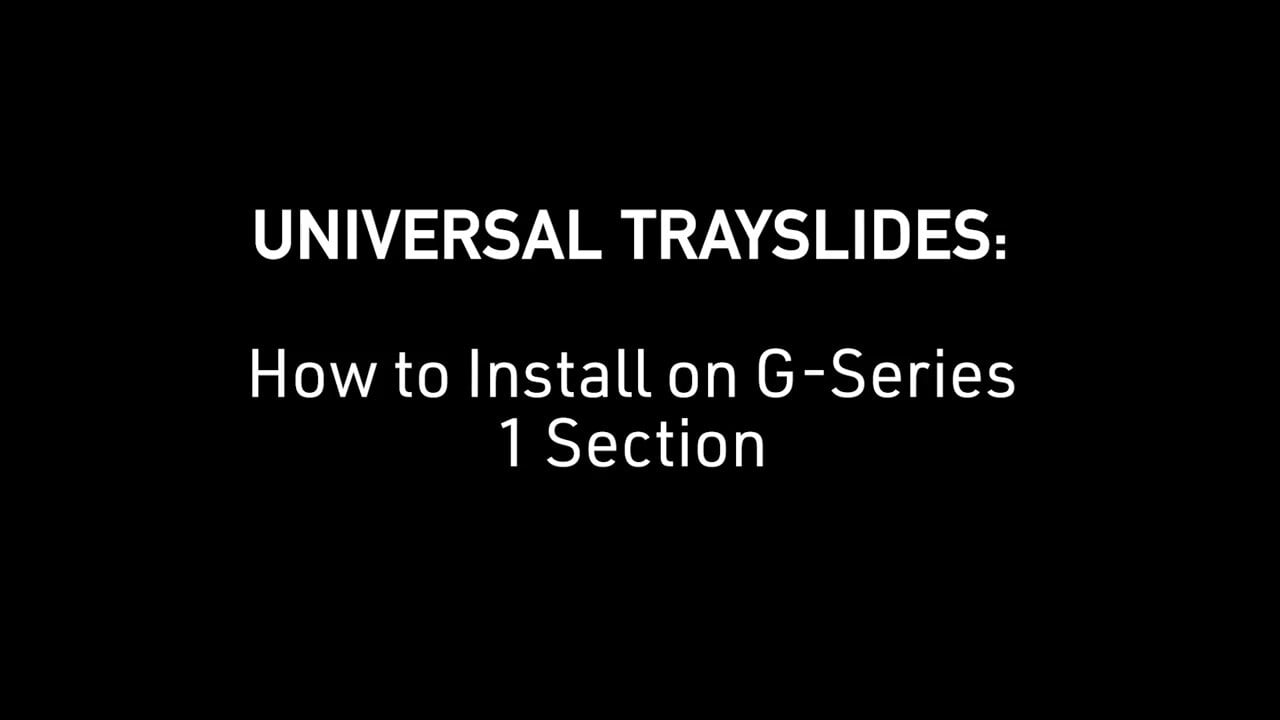 Traulsen: How to Install Universal Trayslides on G Series 1-Section