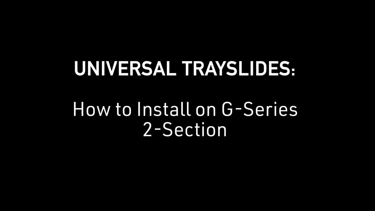 Traulsen: How to Install Universal Trayslides on G Series 2-Section