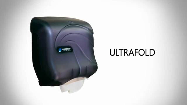 San Jamar T1755TBK Ultrafold Fusion Folded Towel Dispenser Fits 400 