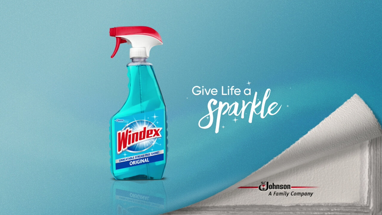 Windex Ammonia-D Glass Cleaner, Fresh, 32 oz Spray Bottle, 8/Carton  (322338)
