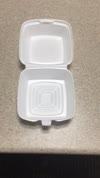Dart DCC 60HT1 Foam Hinged Lid Carryout Container 5.88 in. x 6 in. x 3 in