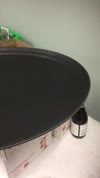 HUBERT® Oval Black Polypropylene Large Nonskid Serving Tray - 27L x 22W