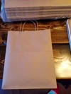 Duro Gem White Paper Shopping Bag with Handles 5 1/4 x 3 1/4 x 8 3/8 -  250/Bundle