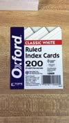 Oxford OXF 10009EE 3 x 2 1/2 White Ruled Mini Index Card - 200/Pack